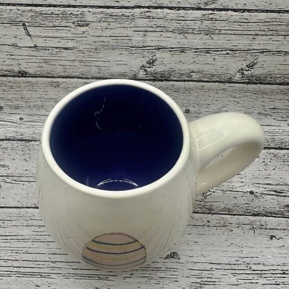 Rae Dunn Easter Egg Shaped Coffee Mug - Happy Easter - Purple - Striped Egg​​​ - Picture 3 of 7